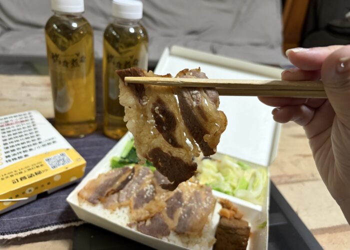 內湖便當外送推薦，烤食煮盒醬烤牛肉片飯盒軟嫩不膩